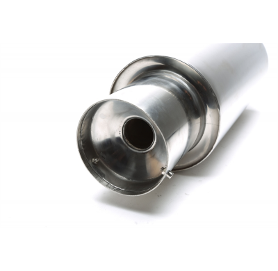 Silenciador trasero deportivo TA Technix acero inoxidable universal 110 / 40mm redondo / afilado  acero inoxidable pulido Univer