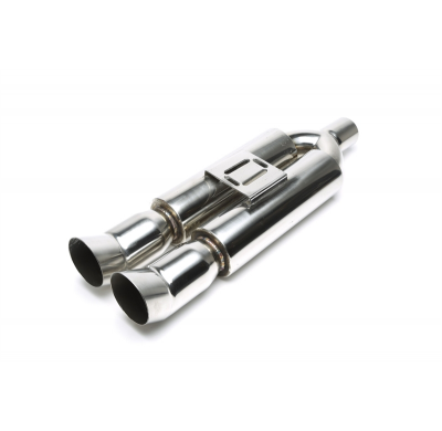 Silenciador trasero TA Technix inox sport universal 2 x 90/100mm DTM oval / sharp  acero inoxidable pulido Universalmente utiliz