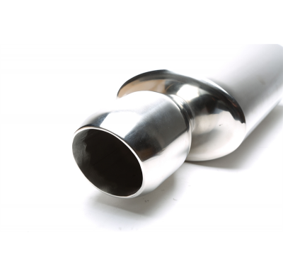 Silenciador trasero TA Technix inox sport universal 115mm redondo / biselado / estirado hacia adentro  acero inoxidable pulido U