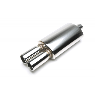 Silenciador trasero TA Technix inox sport universal 2 x 76mm redondo / embridado  acero inoxidable pulido Universalmente utiliza