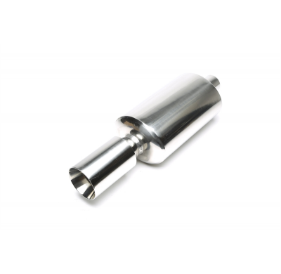 Escape trasero deportivo TA Technix inox universal 100mm redondo / liso / estirado hacia adentro  acero inoxidable pulido Us