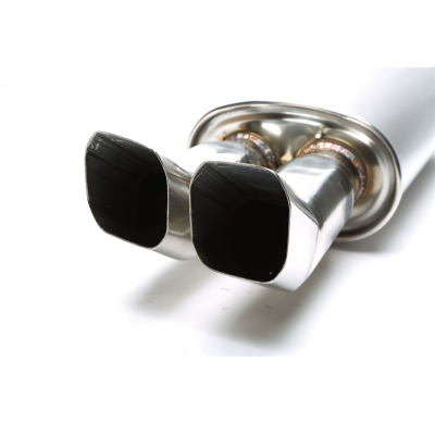 Escape trasero TA Technix inox sport universal 2 x 85 x 70mm DTM sharp  acero inoxidable pulido Uso universal Conexión: 63,5