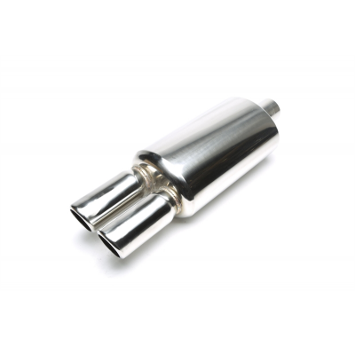 Escape trasero deportivo TA Technix inox universal 2 x 76mm redondo / biselado  acero inoxidable pulido Uso universal Conexi