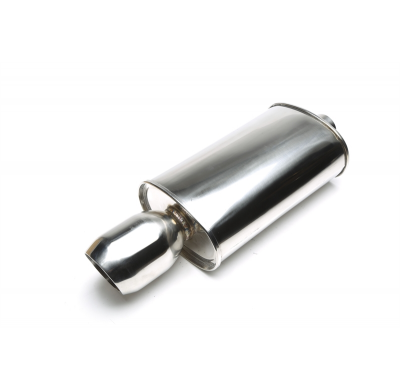 Silenciador trasero deportivo TA Technix acero inoxidable universal 110mm redondo / biselado  acero inoxidable pulido Uso univer