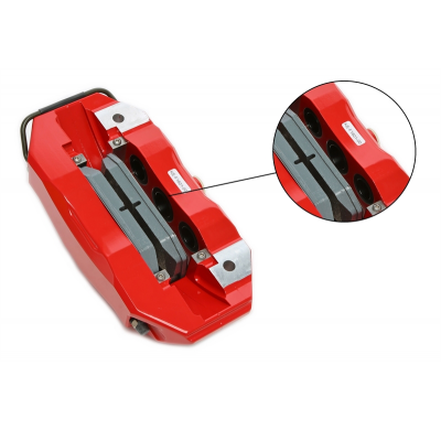 Kit de actualización del sistema de frenos de 6 pistones TA Technix  El kit incluye: Kit de pinzas de 6 pistones Color: rojo Jue