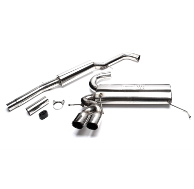 Sistema de acero inoxidable TA Technix Tubo de escape: 2 x 76 mm redondo + embridado con homologación CE e24-032498  Valido para