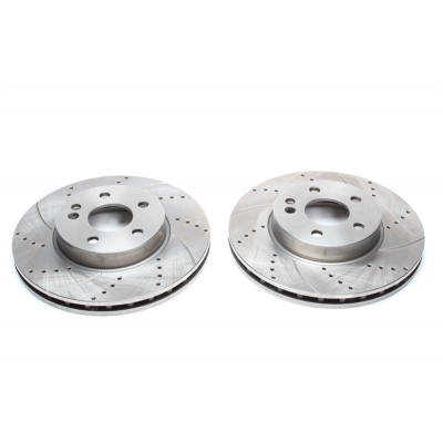 Juego de discos de freno deportivos TA Technix eje delantero perforado + ranurado#Número de comparación ZOEM: 569020, 9195981  V