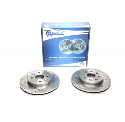 Juego De Discos De Freno Deportivos Ta Technix Eje Delantero Perforado + Ranurado + Ventilado Internamente Rio Notchback (Dc_) 1