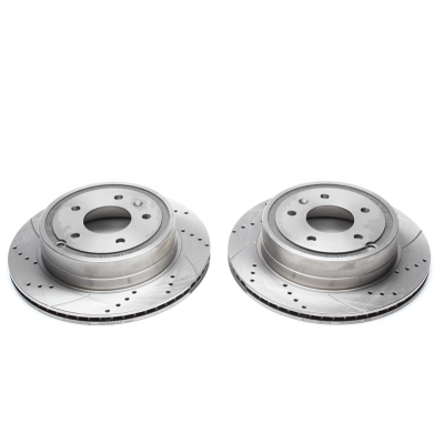 Juego De Discos De Freno Deportivos Ta Technix Eje Trasero Perforado + Ranurado + Ventilado Internamente#número De Comparación Z