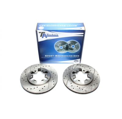 Juego De Discos De Freno Deportivos Ta Technix Eje Delantero Perforado + Ranurado + Ventilado Internamente#número De Comparación