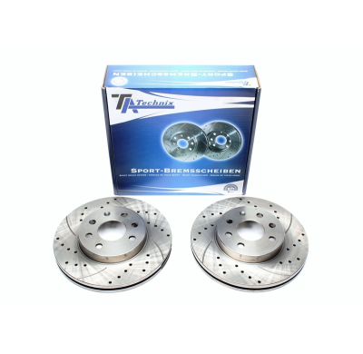 Juego De Discos De Freno Deportivos Ta Technix Eje Trasero Perforado + Ranurado + Ventilado Internamente Oem-Número De Comparaci