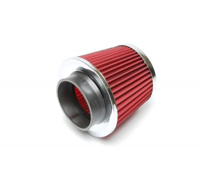 Filtro de aire deportivo TA Technix rojo Ø90mm  Filtro universal redondo cónico Filtro Ø 155mm/120mm longitud 125mm con abrazade