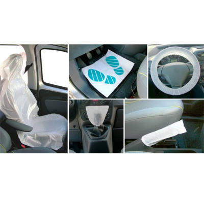 Kit De Proteccion Cubreasiento, Alfombrilla, Cubrevolante, Cubrepalanca Y Cubre Freno De Mano