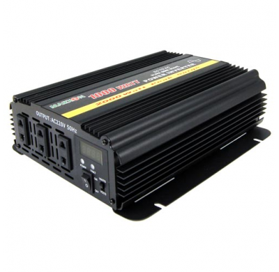 Convertidor Transformador Marxon De 12 V. a 220 V. (1000 W. Continuos). 2000 W. Maximos. 275 X 220 X 78 Mm. Onda Seinoidal Pura