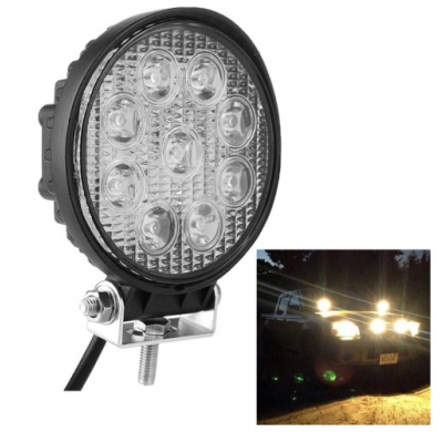 Foco Redondo Led De Trabajo Para Vehiculos Industriales 60º , 12 > 24 V , Nautica , 11.5cm Diametro , 3.5 Cm Profundo .