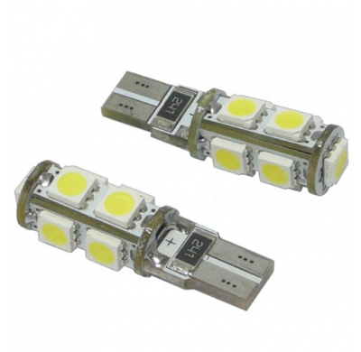 Kit Lamparas Posicion S/C 12v  , 9 Led Smd , Can Bus T10 , 10 X 42 Mm , 2,1 W.  X  9,5 D , Solo Validas Para Competiciones, Circ