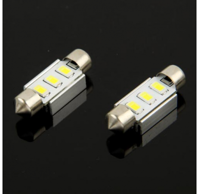 Kit Lamparas Led, 12 V. Plafonier, C5w, 3 Led Smd, 11 X 36 Mm, Canbus, 1.5w, 6000k, 90lm, Solo Validas Para Competiciones, Circu