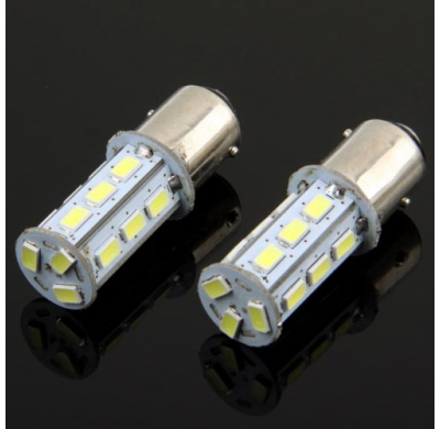 Kit Lamparas Baz15d, Tipo 2 Polos, 18 Led 5630 Smd, 12 V. 3w. 7000k, 360lm, 1157, Solo Validas Para Competiciones, Circuitos O D