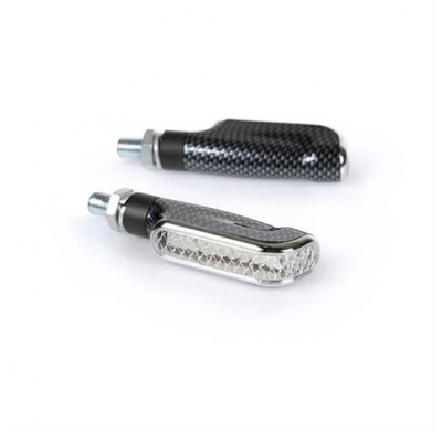 Blister Con 2 Luces Intermitencias Traseros Led Carbon Para Moto, 12 V. 90235 .