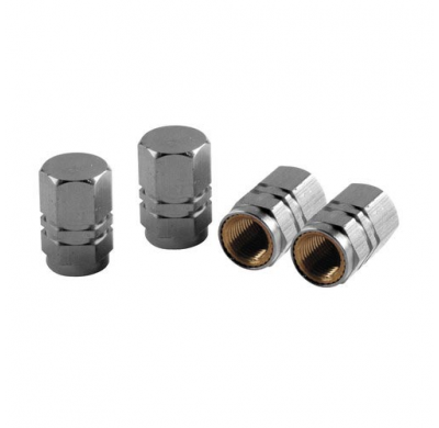 Kit 4 Tapones 02503 En Aluminio Hexagonal Para Valvula De Neumaticos