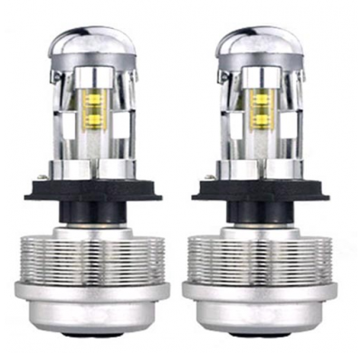 Kit De Lamparas Led H4 , 12 V O 24 V , 5000k , 3600 Lm , Balastro Interno