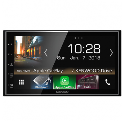 Radio Monitor Doble Din  Kenwood Dmx 7018bts , 7" , Sin Mecanica , Bt , Android Auto , Car Play , Hi-Res Audio , Chasis Corto 7.