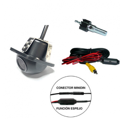 Camara Marcha Atras Montaje Empotrado 45º , Lineas Guia On/Off