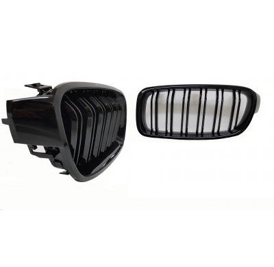 Parrilla Delantera Bmw 3 Series F30 - F31 Negro Brillo