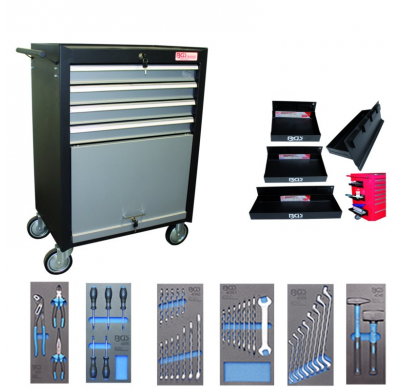 Carro Herramientas 4 Cajones Y Compartimento Con Herramientas