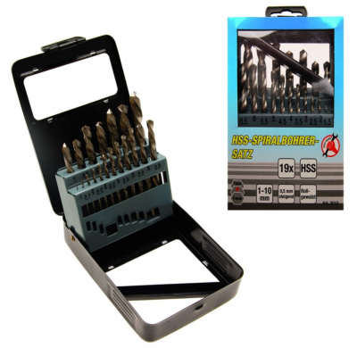 Juego 19 Piezas De Brocas Hss 1-10 Mm