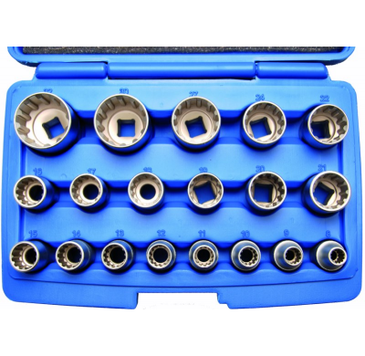 Juego De Vasos "Gear Lock" 1/2" - 19 Piezas