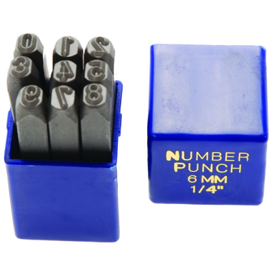 Juego De Punzones De Números, 8 Mm.