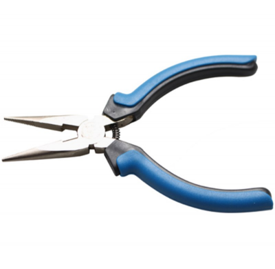 Alicate Largo De Boca Semirredonda Recto, 130 Mm