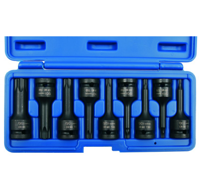 Juego 9 Vasos De Impacto Con Puntas Torx 1/2"