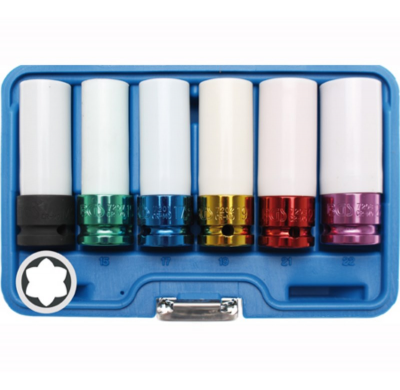 Juego De Vasos De Impacto Para Llantas De Aluminio -6 Piezas