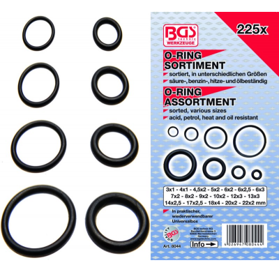 Juntas Tóricas - 225 Piezas