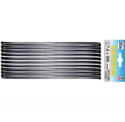 Bridas, 7.6 X 500 Mm - 20 Piezas