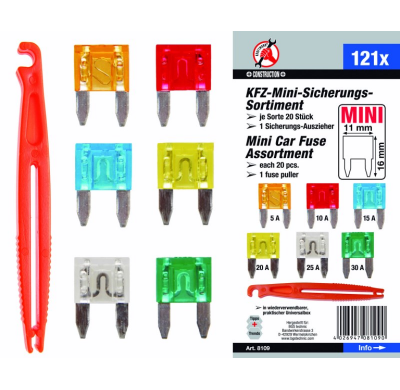 Mini Fusibles De Automoción - 121 Piezas