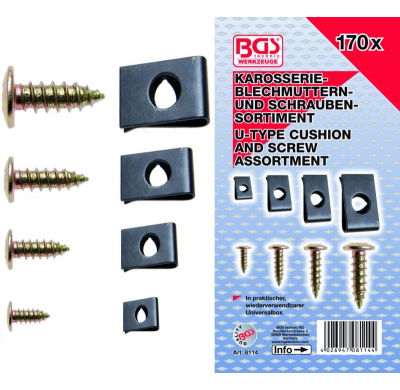 Tornillos Y Tuercas Grapas Tipo "U" - 170 Piezas