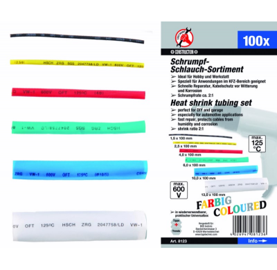 Mangueras De Color Termoretráctiles - 100 Piezas