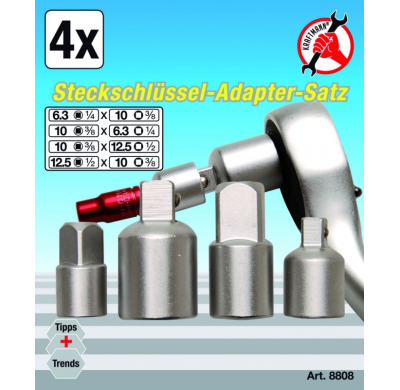 Juego De Adaptadores/ Reductores - 4 Piezas