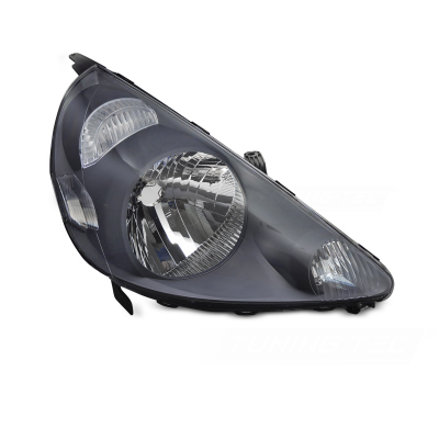 FARO DELANTERO DERECHO NEGRO TYC PARA HONDA JAZZ FIT 02-04