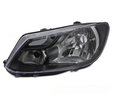 FARO NEGRO LADO IZQUIERDO H4 TYC PARA VW CADDY 11-14