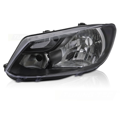 FARO NEGRO LADO IZQUIERDO H4 TYC PARA VW CADDY 11-14