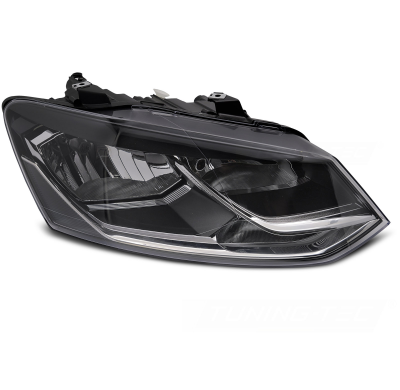 FARO DELANTERO DERECHO NEGRO TYC PARA VW POLO 6R 14-17