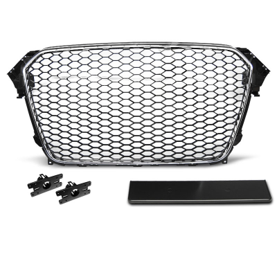 Parrilla Deportiva Audi A4 (B8) Rs-Type 11.11-15 Cromado Negro