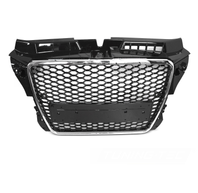 PARRILLA DEPORTIVA NEGRA CROMADA PDC PARA AUDI A3 (8P) SPORT 08-12