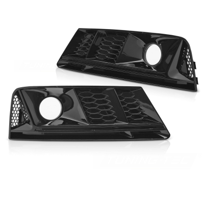 CUBIERTA DE FARO ANTINIEBLA NEGRO BRILLANTE PARA AUDI A4 B9 15-19