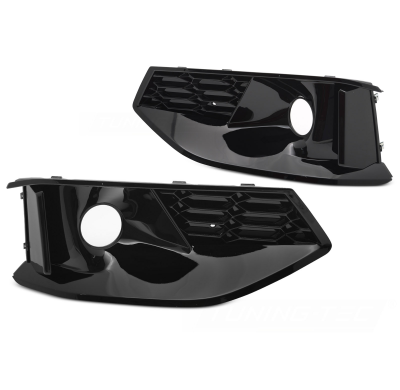 CUBIERTA DE FARO ANTINIEBLA NEGRO BRILLANTE PARA AUDI A4 B9 20-24