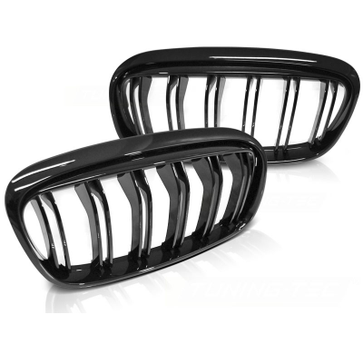 Parrilla Delantera Bmw F45/F46 14-18 Glossy Black Double Bar